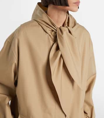 Scarf-detail cotton jacket | Toteme