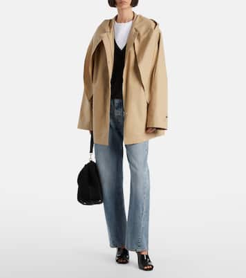 Scarf-detail cotton jacket | Toteme