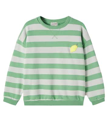 Dan striped cotton fleece sweatshirt | Cozmo