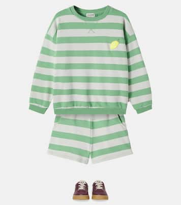 Dan striped cotton fleece sweatshirt | Cozmo