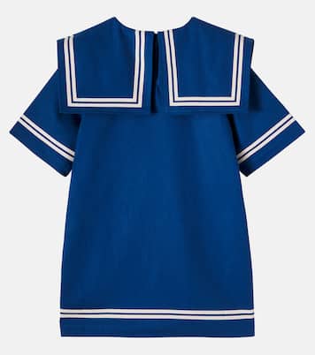 Vestido de algodón y lino a rayas | Tinycottons