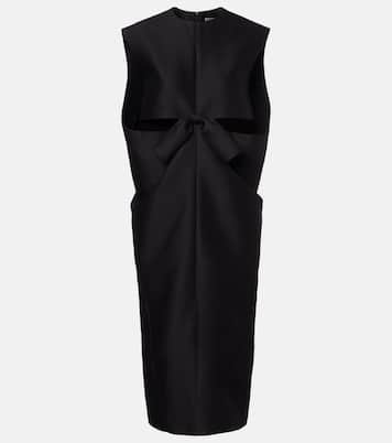 Cutout crêpe satin midi dress | Balenciaga