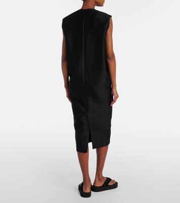 Cutout crêpe satin midi dress | Balenciaga