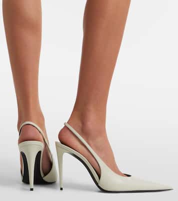 Guermantes patent leather slingback pumps | Saint Laurent