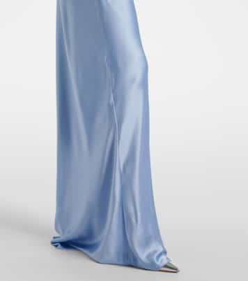Draped silk charmeuse bustier gown | The Sei