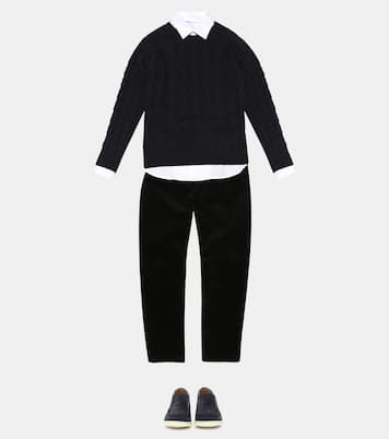 Downy Cables cashmere sweater | Loro Piana Kids