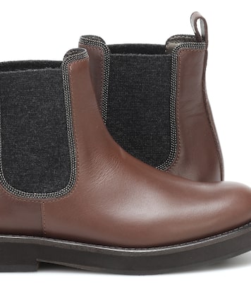 Bottines Chelsea en cuir | Brunello Cucinelli Kids