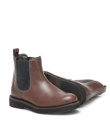 Bottines Chelsea en cuir | Brunello Cucinelli Kids