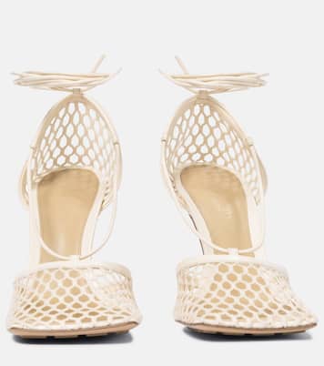 Stretch leather-trimmed mesh pumps | Bottega Veneta