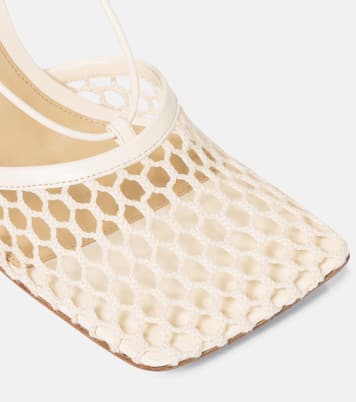 Stretch leather-trimmed mesh pumps | Bottega Veneta