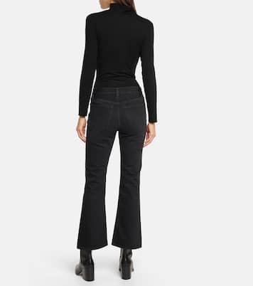 Jeans flared cropped a vita media | Toteme