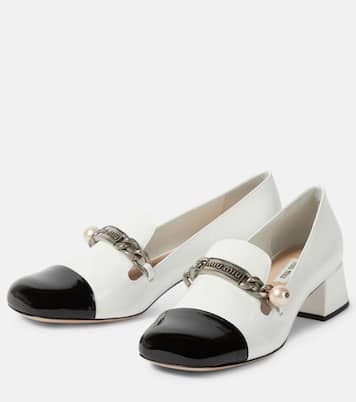 Pumps mocassino in vernice | Miu Miu