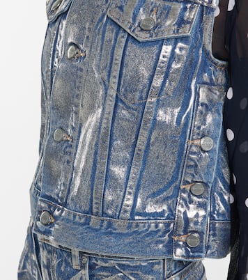 Chaleco de denim metalizado | Ganni