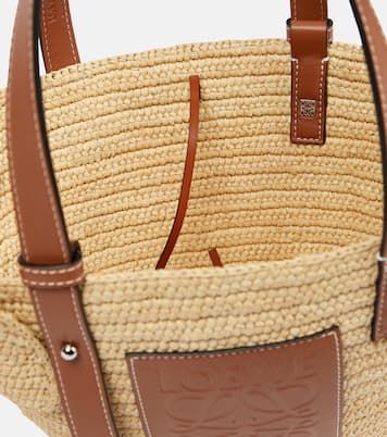 Cabas Elephant Small en raphia et cuir | Loewe