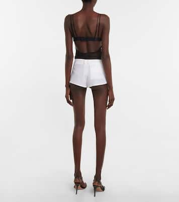 Low-rise wool minishorts | Nensi Dojaka