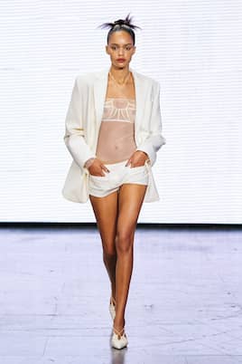 Low-rise wool minishorts | Nensi Dojaka