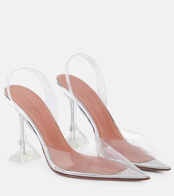 Holli Glass PVC slingback pumps | Amina Muaddi