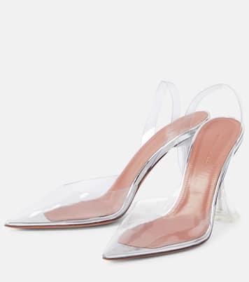 Holli Glass PVC slingback pumps | Amina Muaddi
