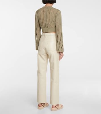 Ralia cotton and linen crop top | Simkhai
