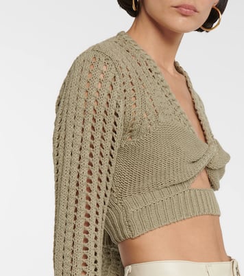 Ralia cotton and linen crop top | Simkhai
