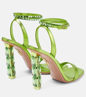 Aura 105 embellished leather sandals | Aquazzura