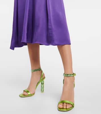 Aura 105 embellished leather sandals | Aquazzura