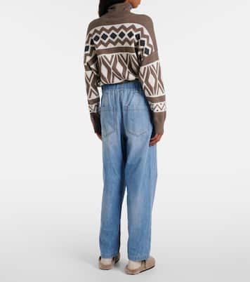 High-rise straight jeans | Brunello Cucinelli