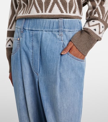 High-rise straight jeans | Brunello Cucinelli