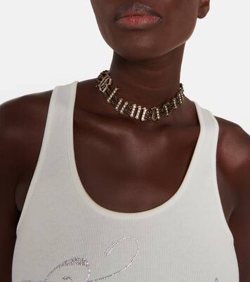 Choker con cristalli e logo | Blumarine