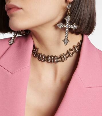 Choker con cristalli e logo | Blumarine