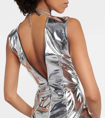 x Kim - abito midi in jersey metallico | Dolce&Gabbana