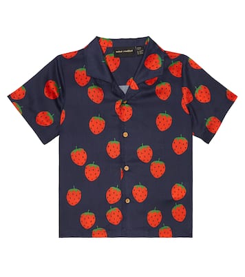 Camicia in twill di fragole | Mini Rodini