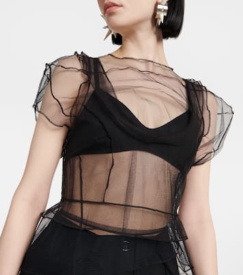 Top in mesh con volant | Acne Studios