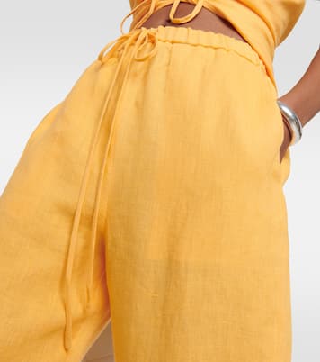 Pantaloni regular in lino | Nanushka