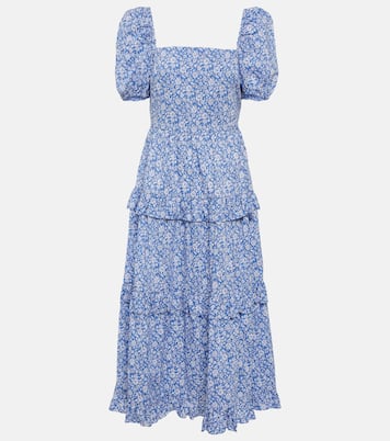 Abito midi in cotone con balze | Polo Ralph Lauren