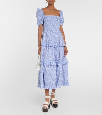 Abito midi in cotone con balze | Polo Ralph Lauren