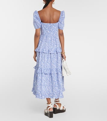 Abito midi in cotone con balze | Polo Ralph Lauren