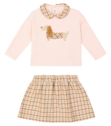 Bebé - set de top y falda de algodón | Il Gufo