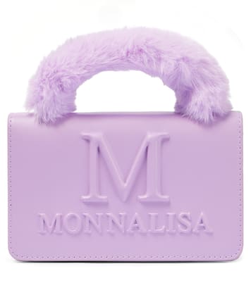 Borsa a spalla in similpelle con logo | Monnalisa