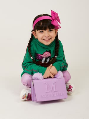 Borsa a spalla in similpelle con logo | Monnalisa