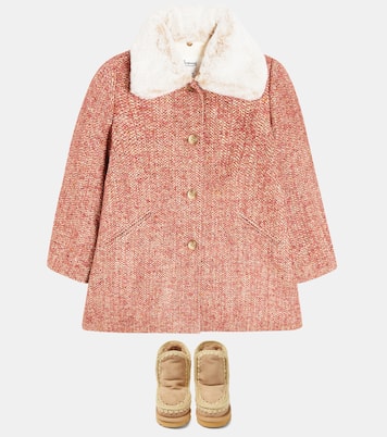 Temaggie faux fur-trimmed coat | Bonpoint