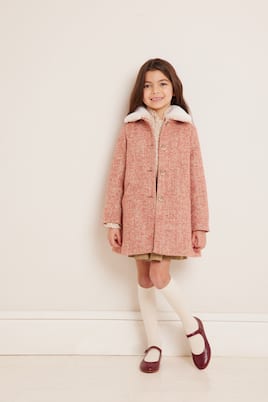 Temaggie faux fur-trimmed coat | Bonpoint