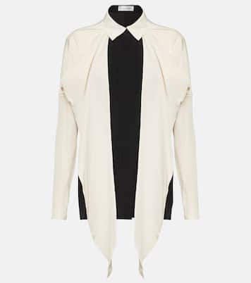 Blusa de crepé de china de seda con lazo | Victoria Beckham