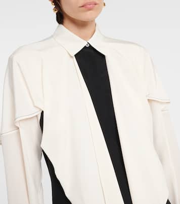 Blusa de crepé de china de seda con lazo | Victoria Beckham