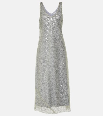 Lucite sequined metallic slip dress | Vince