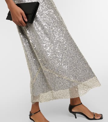Lucite sequined metallic slip dress | Vince