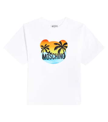Printed cotton-blend jersey T-shirt | Moschino Kids