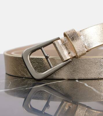 Cintura in pelle metallizzata | Brunello Cucinelli