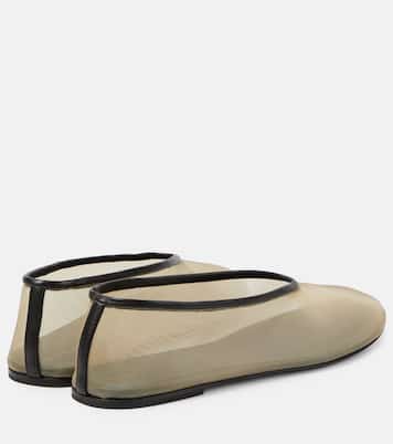 Ballerine Marcy in mesh con pelle | Khaite