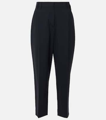 Pantalon tapered en laine mélangée | Brunello Cucinelli